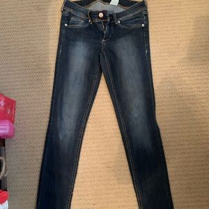 Dark denim skinny jeans